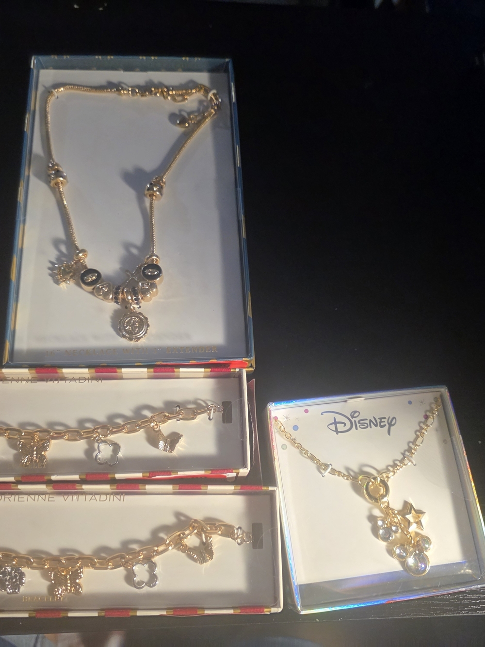 Disney Gold-tone Necklace with Pearl and Star Charms - Gold